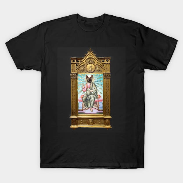 Cat God or delusions of grandeur collage: A cat's self-portrait T-Shirt by MarbleCloud